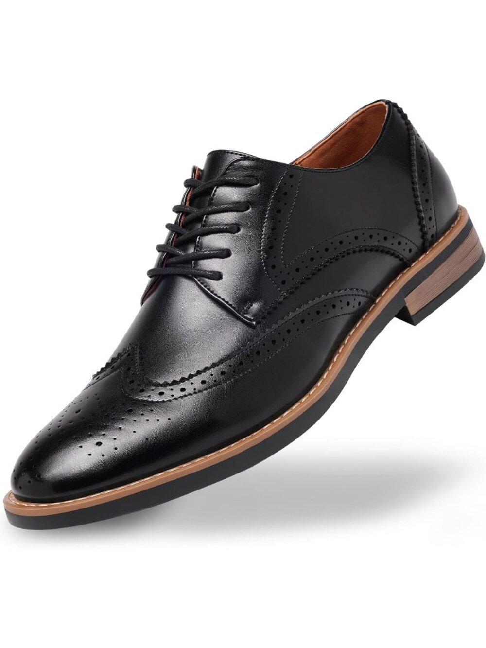 Men's Black Classic Formal Business Lace Up Comfort Oxford Dress Shoes